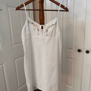 Gilligan & O'Malley White Embroidered Chemise